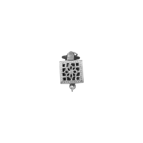 Square Clasp  1 Line   - Sterling Silver