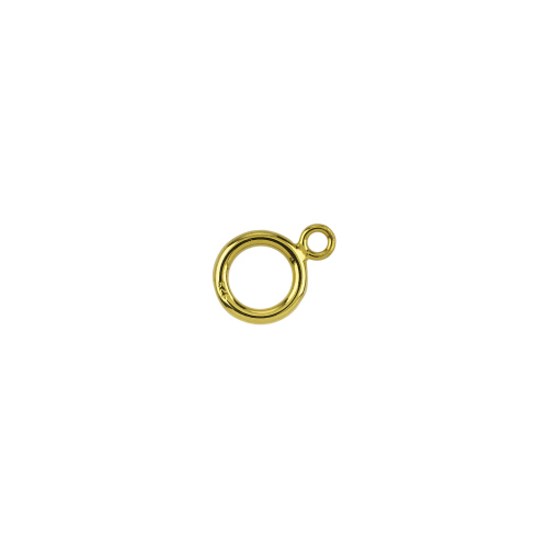 9mm Plain Toggle Clasps   - Sterling Silver Gold Plated
