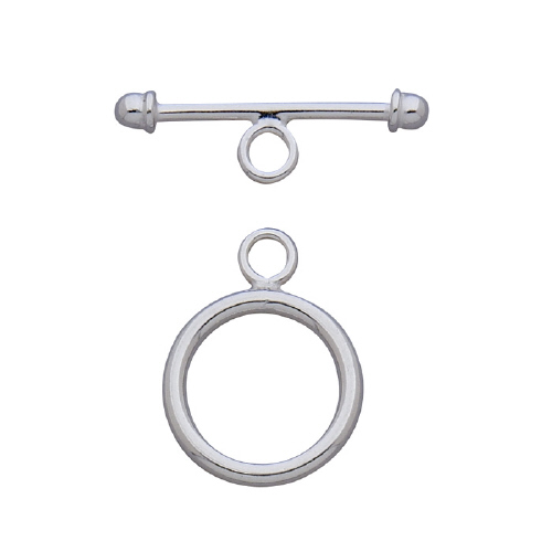 15mm Plain Toggle Clasps   - Sterling Silver