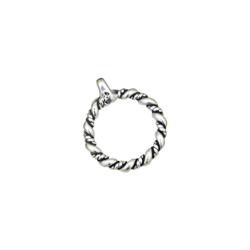 15mm Twisted Toggle Clasps   - Sterling Silver