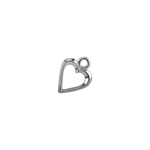 Plain Heart Toggle Clasps  small   - Sterling Silver