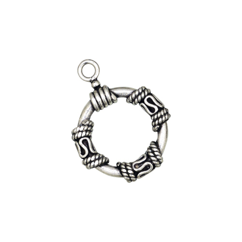 Designer Round Toggle Clasps   - Sterling Silver