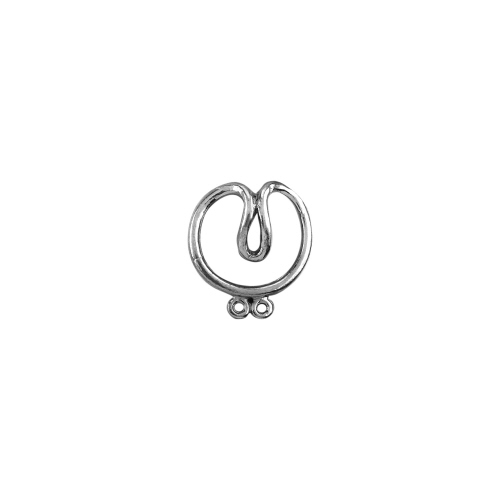 Round Hook & Eye  2 Line   - Sterling Silver