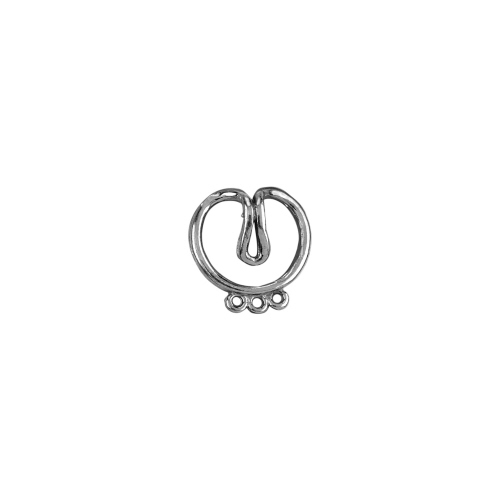 Round Hook & Eye  3 Line   - Sterling Silver