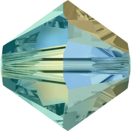 5328 Bicone - 3mm Swarovski Crystal - BLUE ZIRCON-AB2X