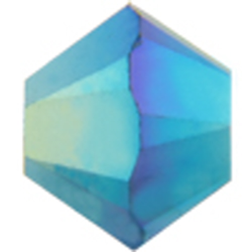5328 Bicone - 3mm Swarovski Crystal - CARIBEAN BLUE OPAL-AB2X