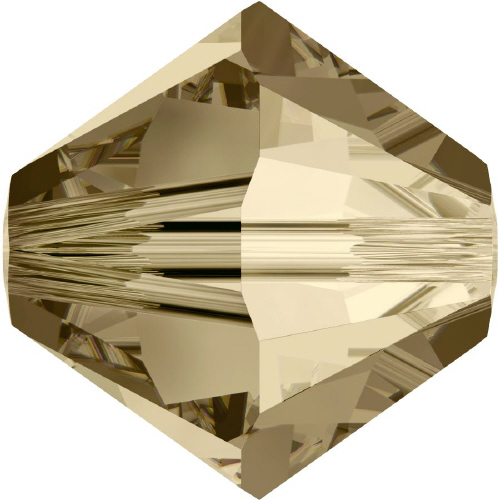 5328 Bicone - 3mm Swarovski Crystal - CRYSTAL GOLDEN SHADOW