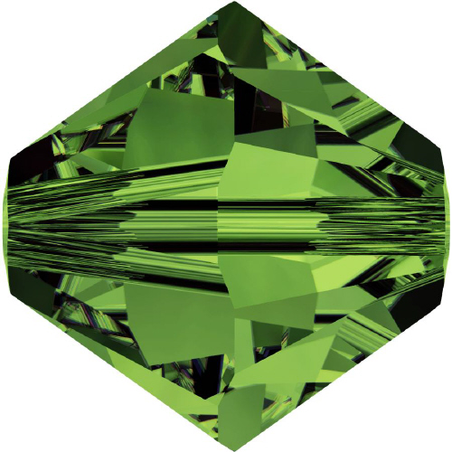 5328 Bicone - 3mm Swarovski Crystal - DARK MOSS GREEN