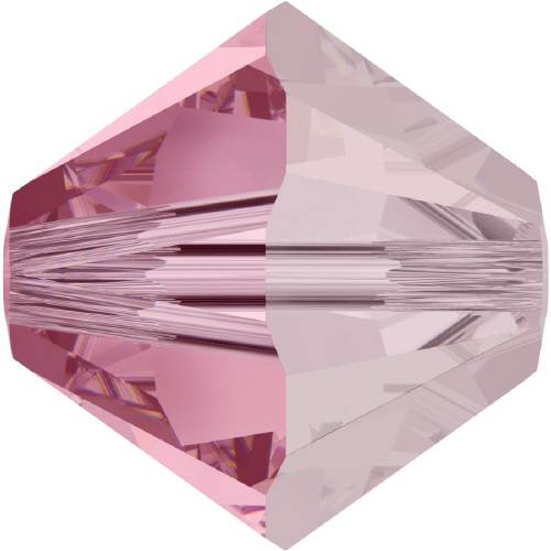 5328 Bicone - 3mm Swarovski Crystal - LIGHT ROSE-SAT