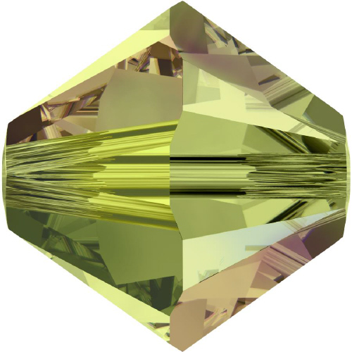 5328 Bicone - 3mm Swarovski Crystal - OLIVINE-AB2X