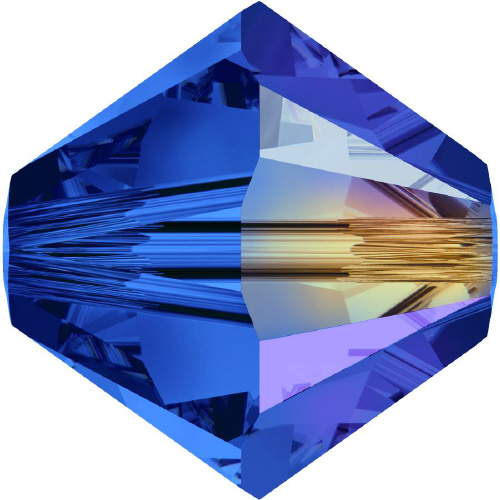 5328 Bicone - 3mm Swarovski Crystal - SAPPHIRE-AB