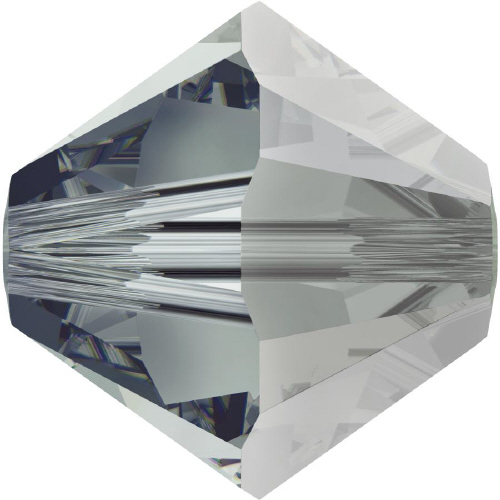 5328 Bicone - 4mm Swarovski Crystal - BLACK DIAMOND-SAT