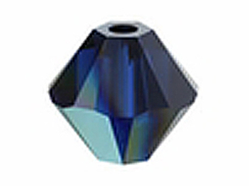 5328 Bicone - 4mm Swarovski Crystal - DARK INDIGO-AB