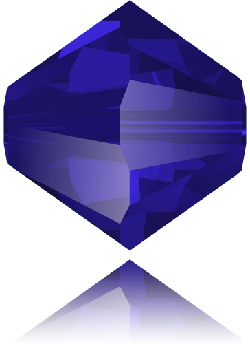 5328 Bicone - 4mm Swarovski Crystal - MAJESTIC BLUE-AB2X