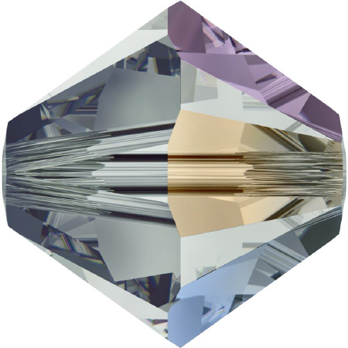5328 Bicone - 5mm Swarovski Crystal - BLACK DIAMOND-AB