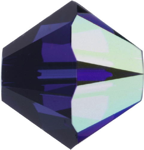 5328 Bicone - 5mm Swarovski Crystal - DARK INDIGO-AB2X