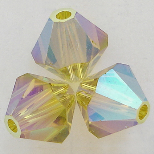 5328 Bicone - 5mm Swarovski Crystal - LIME-AB2X