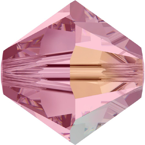 5328 Bicone - 5mm Swarovski Crystal - LIGHT  ROSE-AB