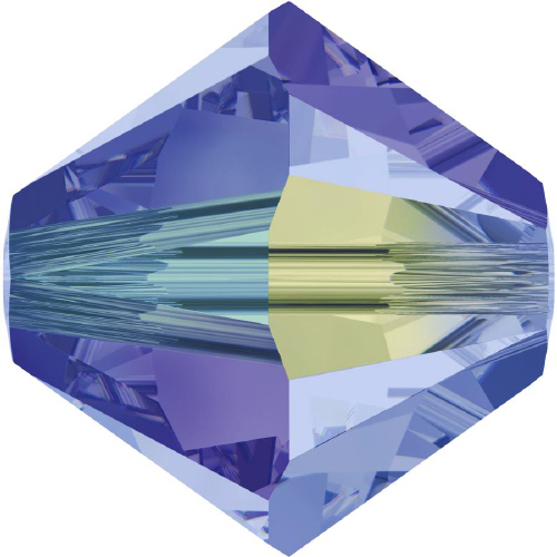 5328 Bicone - 5mm Swarovski Crystal - LIGHT SAPPHIRE-AB2X