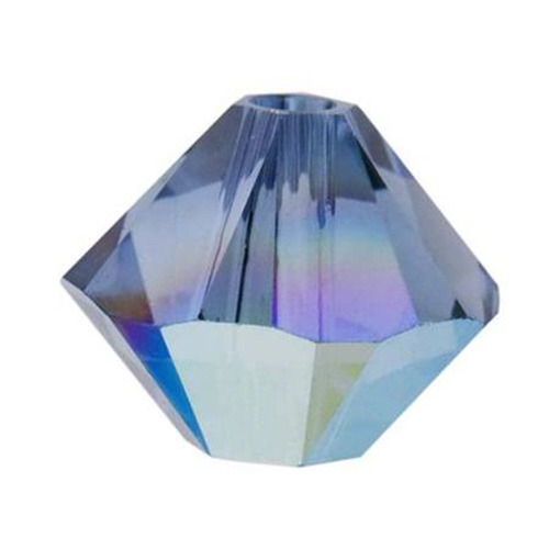 5328 Bicone - 6mm Swarovski Crystal - DENIM BLUE-AB