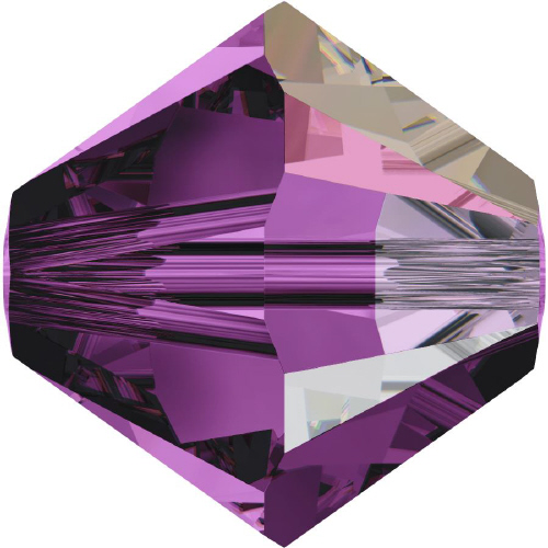 5328 Bicone - 10 mm Swarovski Crystal - LIGHT AMETHYST-AB