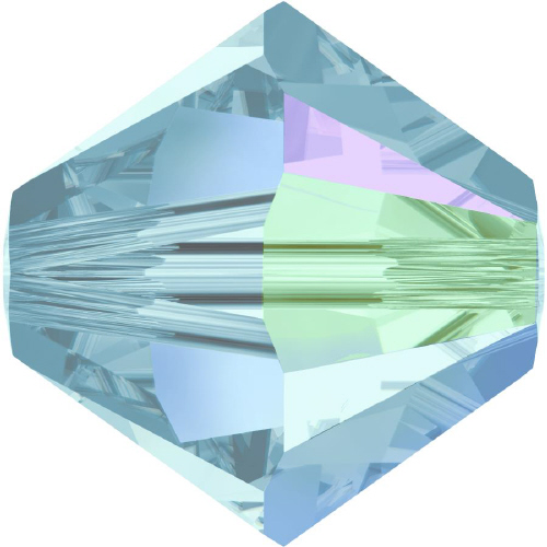 5328 Bicone - 10 mm Swarovski Crystal - AQUAMARINE-AB
