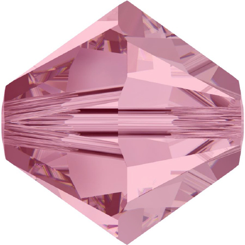 5328 Bicone - 10 mm Swarovski Crystal - LIGHT ROSE
