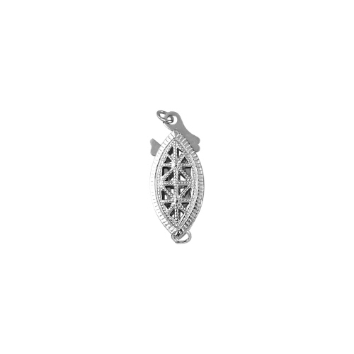 Fishhook Clasp – Filgree/Large   - Sterling Silver