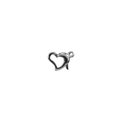 9 mm Side Heart Clasps   - Sterling Silver