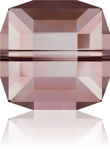 5601 Cube - 6mm Swarovski Crystal - CRYSTAL ANTIQUE PINK