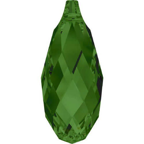 6010 Briolette Pendant - 11 x 5.5mm Swarovski Crystal - FERN GREEN