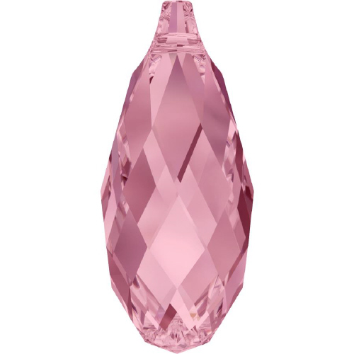 6010 Briolette Pendant - 11 x 5.5mm Swarovski Crystal - LIGHT ROSE