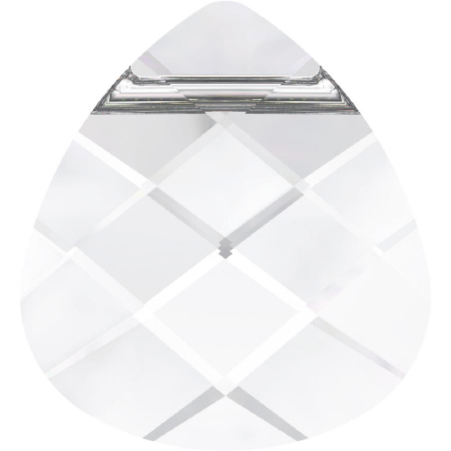 6012 Flat Briolette Pendant - 11 x 10mm Swarovski Crystal - CRYSTAL