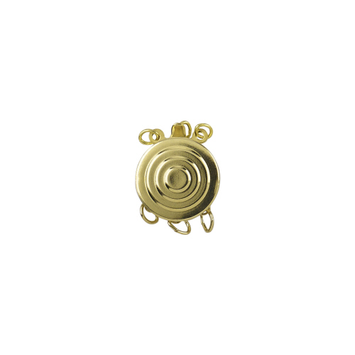 Round Bulls Eye Clasps - 2 Line -  Gold Filled