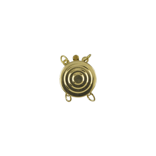 Round Bulls Eye Clasps - 3 Line -  Gold Filled