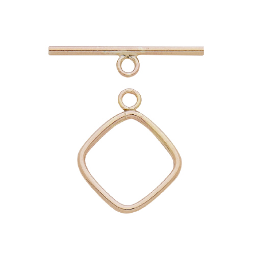 Square Toggle - 12.8mm - Gold Filled