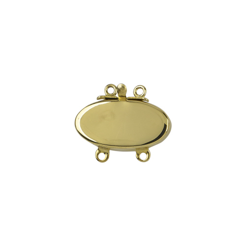 Pain Oval Clasps - 2 Line -  Gold Filled