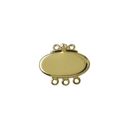 Pain Oval Clasps - 3 Line -  Gold Filled