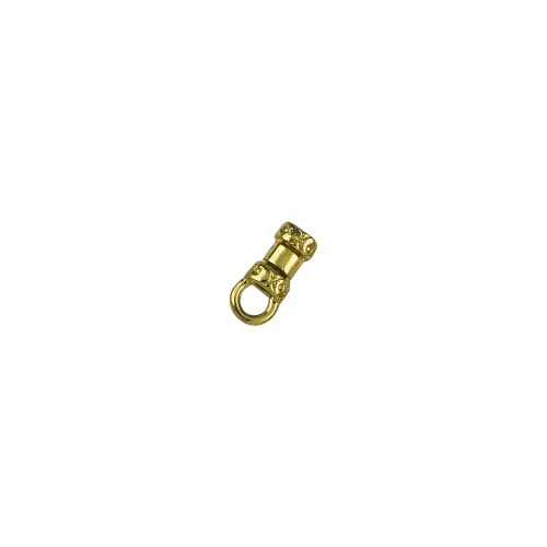 2.5 mm End Caps with Ring   - Sterling Silver Gold Plated