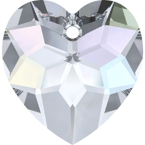6215 Heart Pendant - 18 x 7.5mm Swarovski Crystal - CRYSTAL AB
