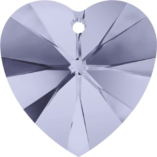 6228 Xilion Heart Pendant - 10.3 x 10mm Swarovski Crystal - PROVENCE LAVENDER