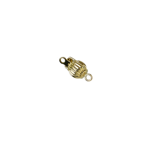 6mm Corrugated Straight Bead Clasps -  Gold Filled