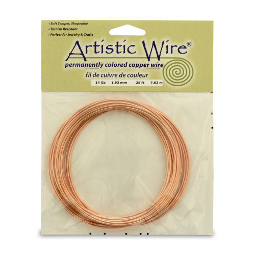 Artistic Wire 14 guage 25ft - Silver Plated, Bare Copper