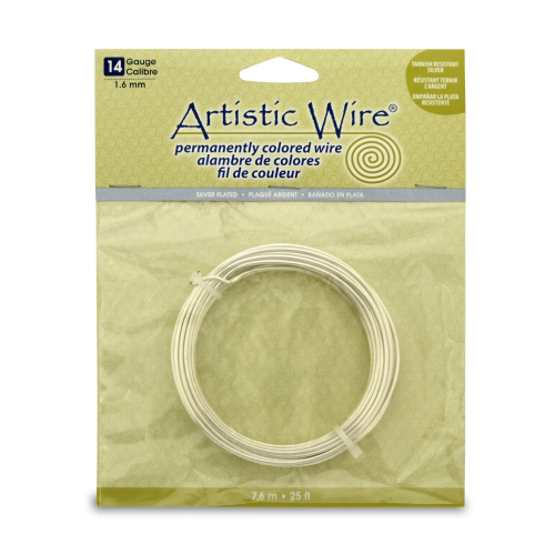 Artistic Wire 14 guage 25ft - Silver Plated, Tarnish Resistant
