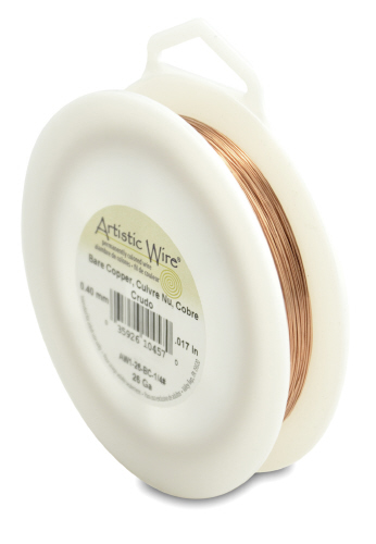 Artisitic Wire 26 guage 1/4 lb 315.3ft - Bare Copper