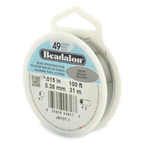 Beadalon 49 strand 0.015 Dia 100 ft