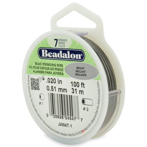 Beadalon 7 strand 0.020 Dia 100 ft