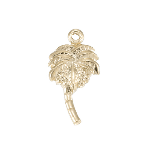 Charm - Palm Tree - Gold Filled - 8 x 15.6mm