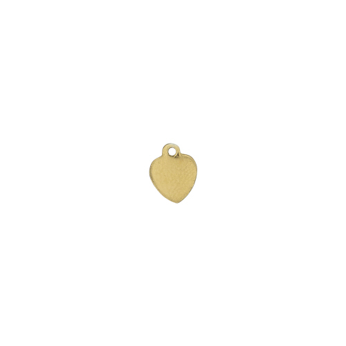 Charm Flat Heart Gold Filled 8 x 7mm