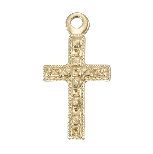 Cross 16x8.4mm Charm - Gold Filled